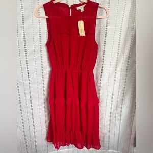 Monteau Red Sleeveless Midi Sundress -NWT size Medium